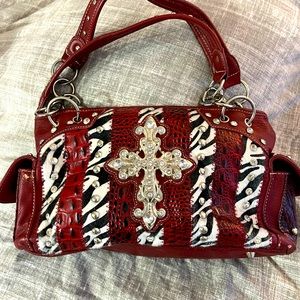 Red bling purse